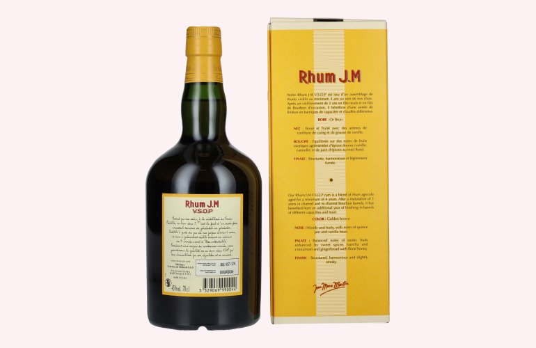 Rhum J.M Vieux Agricole V.S.O.P 43% Vol. 0,7l in geschenkverpakking
