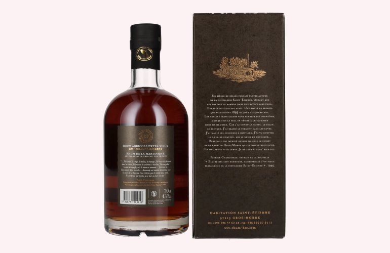 HSE Rhum Extra Vieux XO Grande Reserve 43% Vol. 0,7l en boîte cadeau