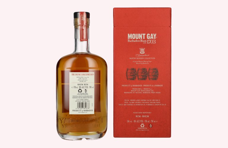 Mount Gay The Cognac Cask Expression MASTER BLENDER COLLECTION 58% Vol. 0,7l in geschenkverpakking