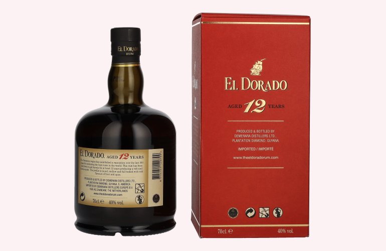 El Dorado 12 Years Old Finest Demerara Rum 40% Vol. 0,7l in Geschenkbox