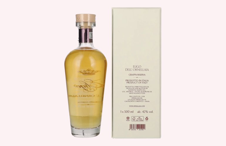 Eligo dell' Ornellaia Grappa Riserva 42% Vol. 0,5l in geschenkverpakking