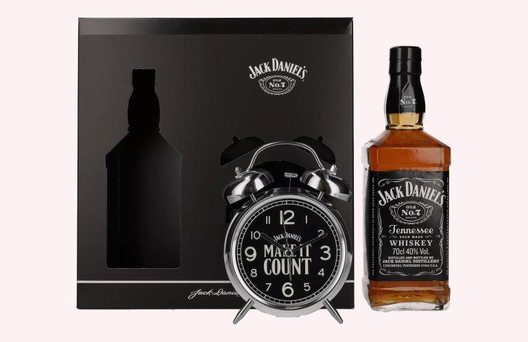 Jack Daniel's Tennessee Whiskey 40% Vol. 0,7l in Geschenkbox mit Wecker