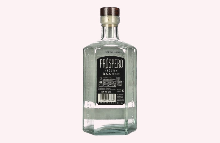 Próspero Tequila Blanco 100% De Agave by Rita Ora 40% Vol. 0,7l