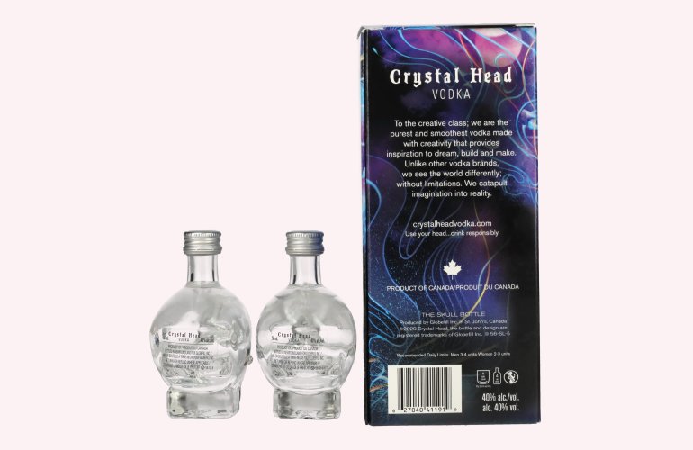 Crystal Head Vodka 40% Vol. 2x0,05l in Geschenkbox