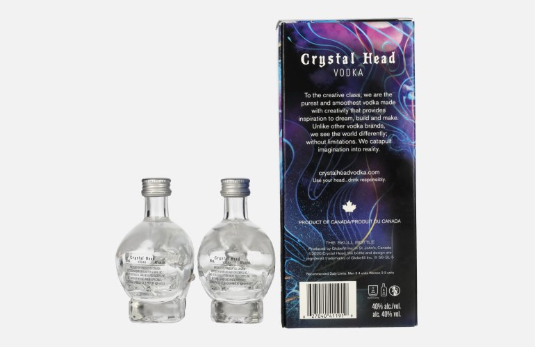 Crystal Head Vodka 40% Vol. 2x0,05l in Giftbox