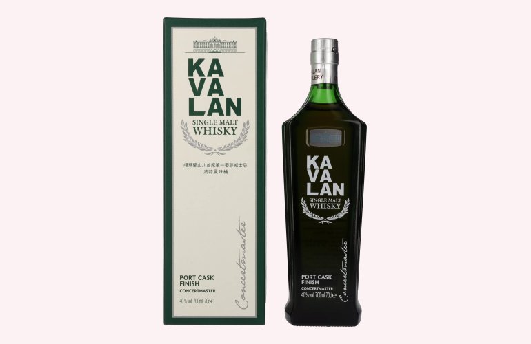 Kavalan CONCERTMASTER Port Cask Finish Single Malt Whisky 40% Vol. 0,7l in geschenkverpakking