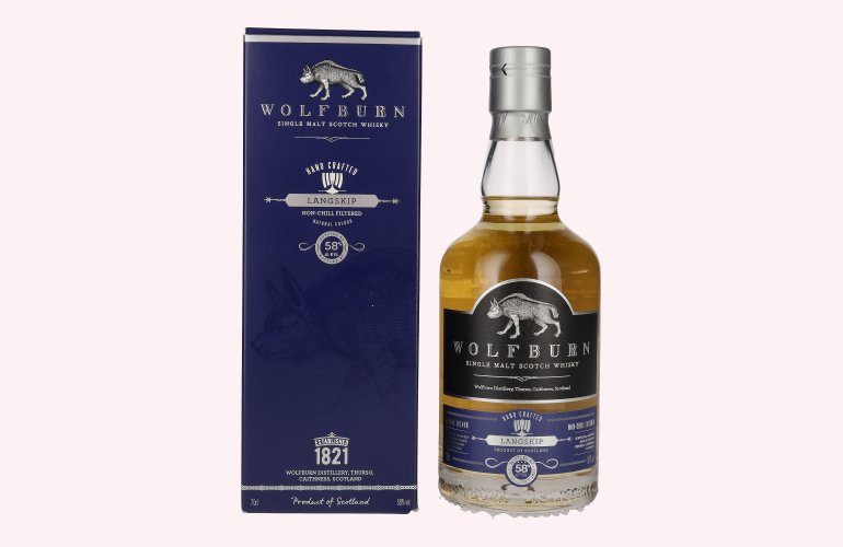 Wolfburn LANGSKIP Single Malt Scotch Whisky 58% Vol. 0,7l in Geschenkbox