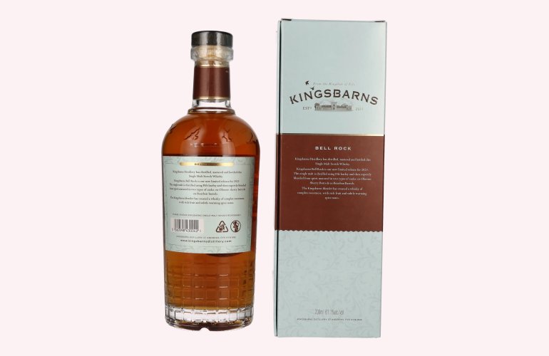 Kingsbarns BELL ROCK Lowland Single Malt Scotch Cask Strength 61,1% Vol. 0,7l in geschenkverpakking