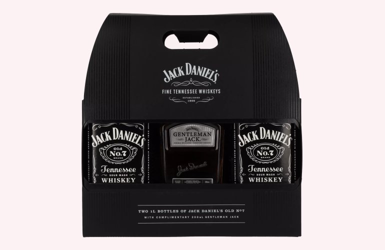 Jack Daniel's Travel Pack 40% Vol. 2x1l in Geschenkbox + 1x0,2l