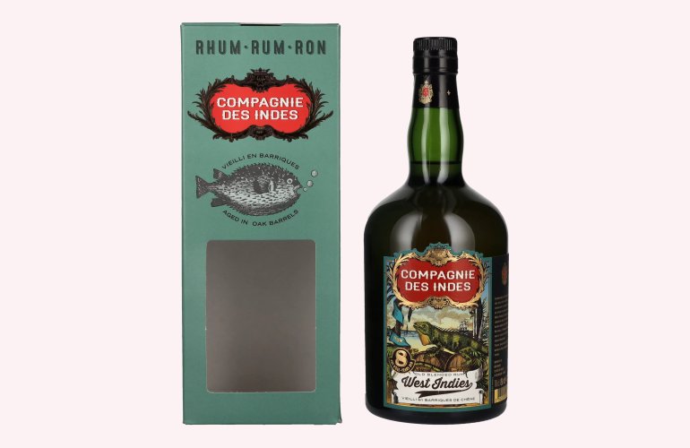 Compagnie des Indes West Indies 8 Years Old Blended Rum 40% Vol. 0,7l in Geschenkbox