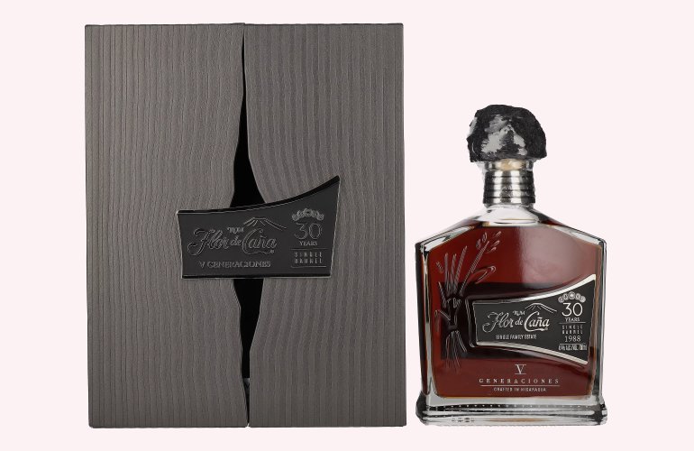 Flor de Caña 30 Years Old V Generaciones Single Barrel 1988 45% Vol. 0,7l in Geschenkbox