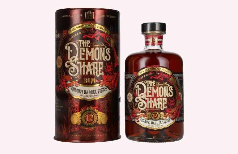 The Demon's Share Superior Blend Rum 12 Years Old Chianti Barrel Finish 41% Vol. 0,7l in Tinbox