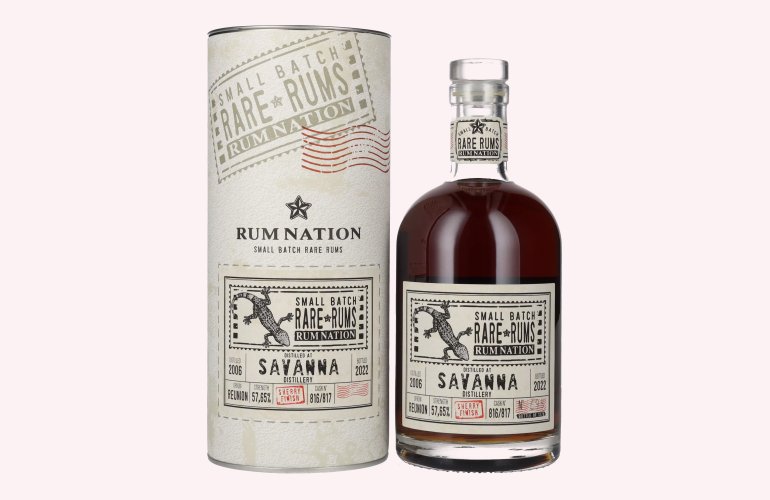 Rum Nation Rare Rums SAVANNA 2006/2022 57,7% Vol. 0,7l in Geschenkbox