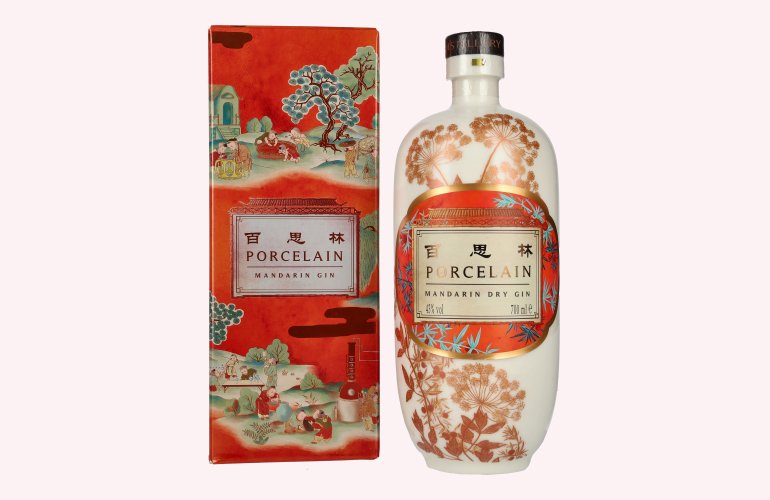 Porcelain Shanghai MANDARIN Dry Gin 43% Vol. 0,7l in Giftbox