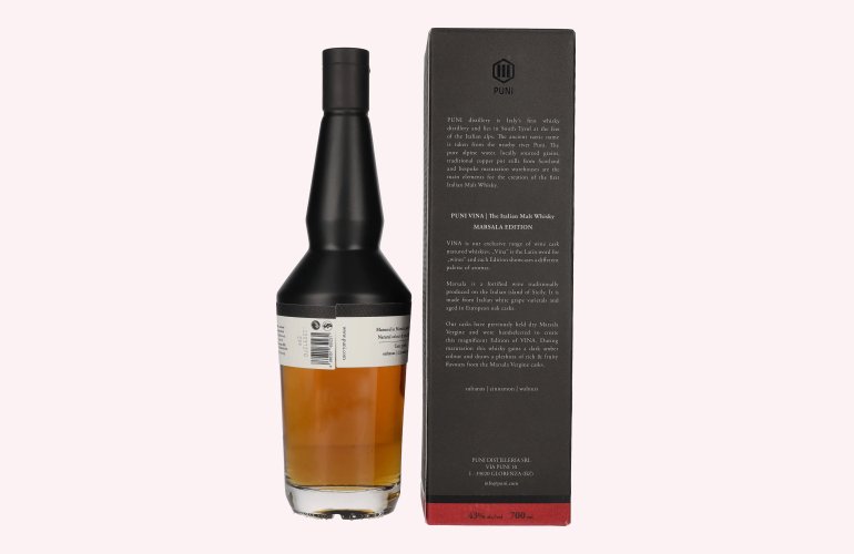 Puni Vina MARSALA The Italian Malt Whisky 43% Vol. 0,7l in Geschenkbox