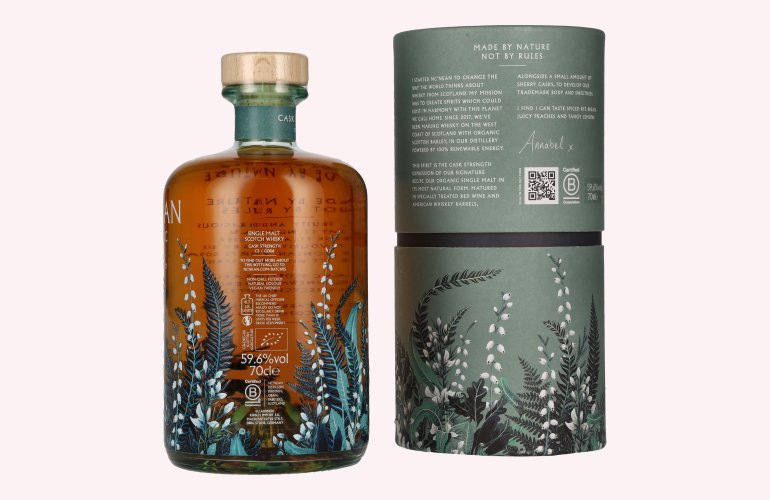NC'NEAN ORGANIC Cask Strength Single Malt Scotch Whisky Batch CS/GD06 59,6% Vol. 0,7l in Geschenkbox