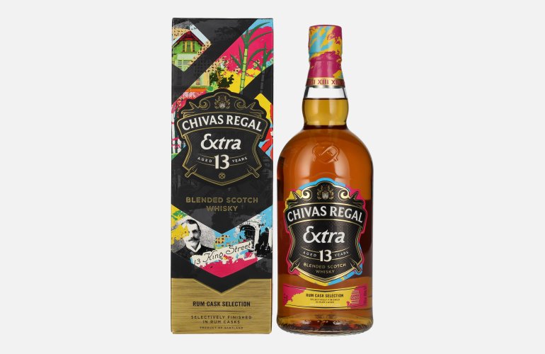 Chivas Regal EXTRA 13 Years Old RUM CASK Selection Blended Scotch Whisky 40% Vol. 1l in geschenkverpakking