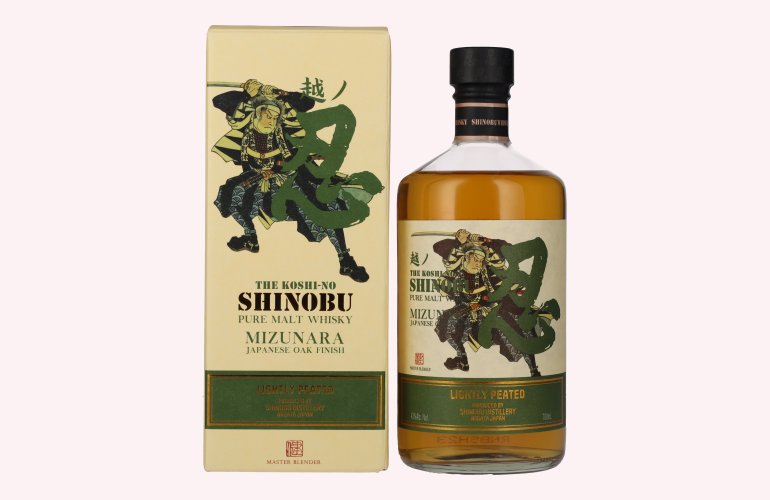 The Koshi-No Shinobu Pure Malt Whisky Lightly Peated Mizunara Oak Finish 43% Vol. 0,7l in Giftbox