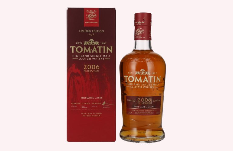Tomatin 15 Years Old Portuguese Collection MOSCATEL CASKS 2006 46% Vol. 0,7l in Giftbox
