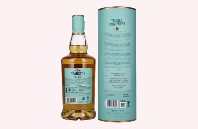 Deanston 15 Years Old Highland Single Malt Tequila Cask Finish 52,5% Vol. 0,7l in Geschenkbox