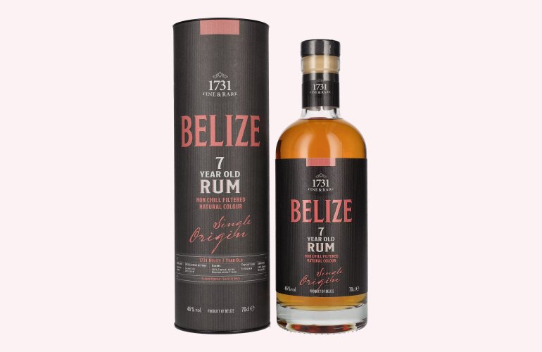 1731 Fine & Rare BELIZE 7 Years Old Single Origin Rum 46% Vol. 0,7l in Giftbox