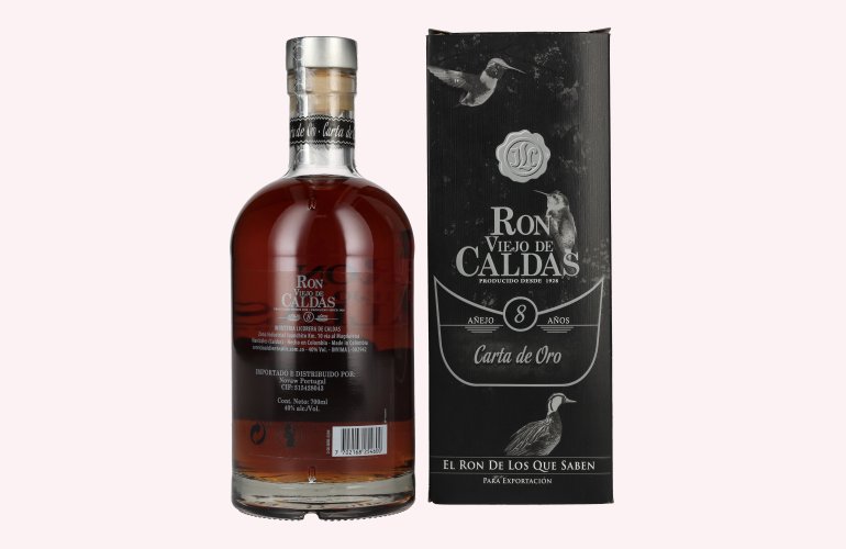 Ron Viejo de Caldas 8 Años Carta de Oro 40% Vol. 0,7l in Giftbox