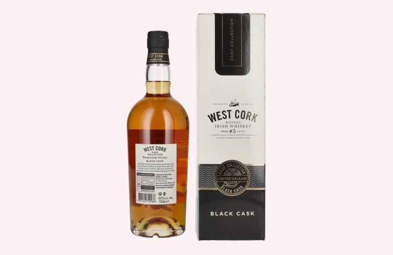 West Cork Char No. 5 Level Blended Irish Whiskey BLACK CASK Finish 40% Vol. 0,7l in geschenkverpakking