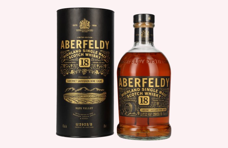 Aberfeldy 18 Years Old Cabernet Sauvignon Wine Casks NAPA VALLEY 43% Vol. 0,7l in Geschenkbox