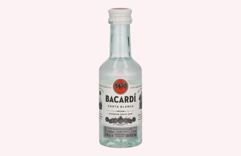Bacardi Ron Carta Blanca Superior 40% Vol. 0,05l PET