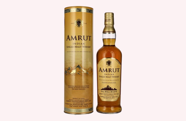 Amrut Indian Single Malt Whisky 46% Vol. 0,7l in Tinbox
