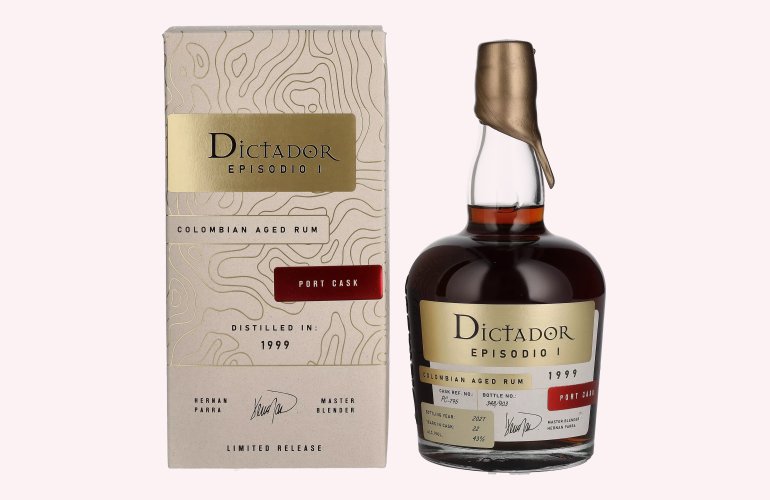 Dictador EPISODIO I 22 Years Old PORT CASK Rum 1999 43% Vol. 0,7l in Giftbox