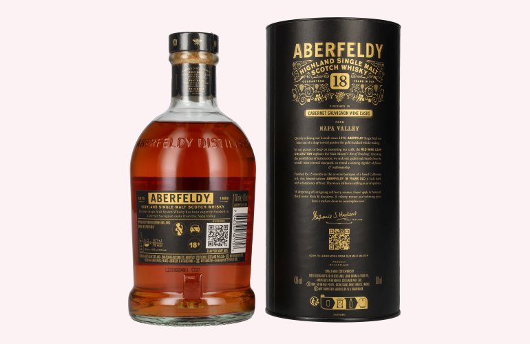 Aberfeldy 18 Years Old Cabernet Sauvignon Wine Casks NAPA VALLEY 43% Vol. 0,7l in Geschenkbox