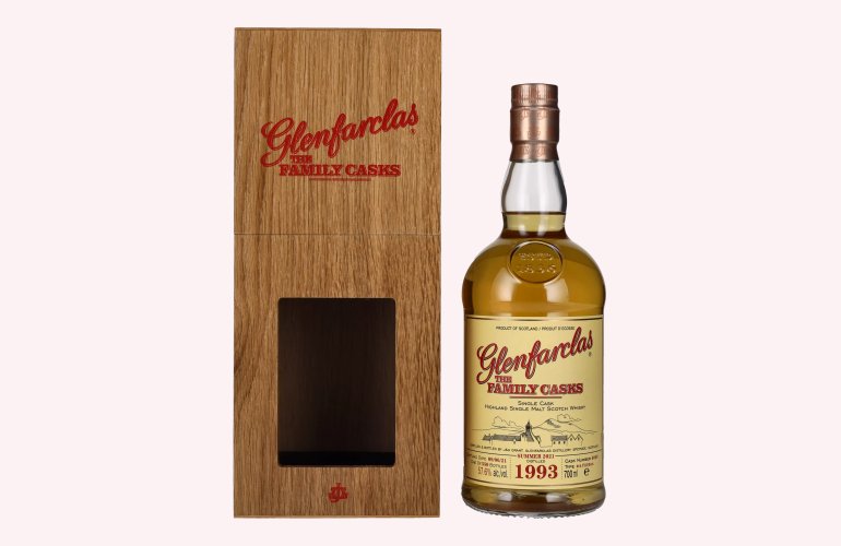 Glenfarclas THE FAMILY CASKS Single Cask SUMMER 2021 4th Fill Butt 1993 57,6% Vol. 0,7l in Holzkiste