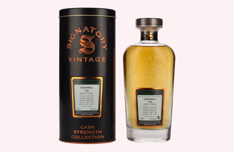 Signatory Vintage STRATHMILL 23 Years Old Cask Strength 1996 57,4% Vol. 0,7l in Tinbox