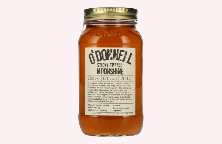 O'Donnell Moonshine STICKY TOFFEE Liqueur 25% Vol. 0,7l