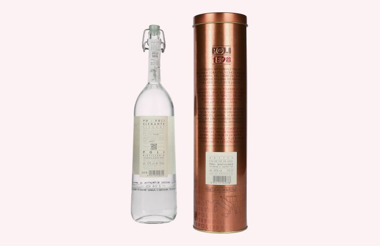 Poli Po' Di Poli Grappa Elegante 40% Vol. 0,7l in Tinbox