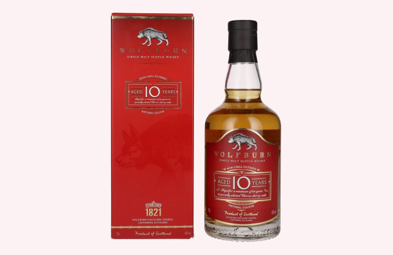 Wolfburn 10 Years Old Single Malt Scotch Whisky 46% Vol. 0,7l in Geschenkbox