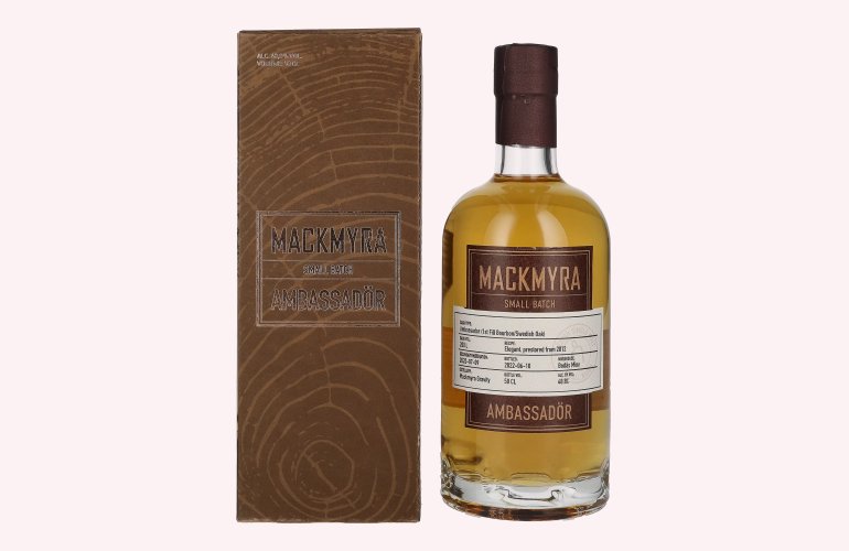 Mackmyra AMBASSADÖR Small Batch Swedish Single Malt Whisky 48,8% Vol. 0,5l in Geschenkbox