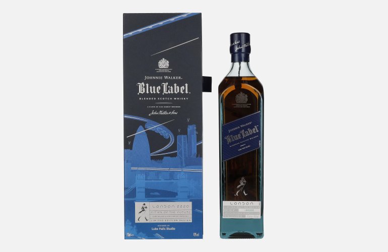 Johnnie Walker Blue Label City Edition London Blended Scotch Whisky 40% Vol. 0,7l in geschenkverpakking