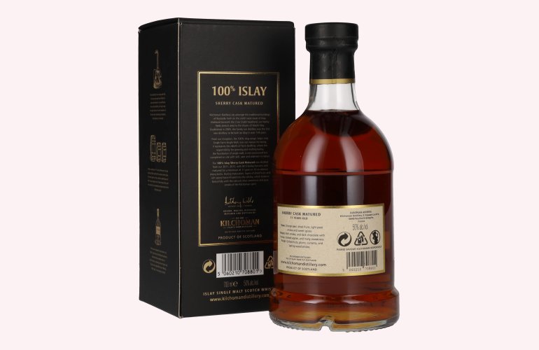 Kilchoman 100% Islay 11 Years Old Sherry Cask Islay Single Malt Scotch Whisky 50% Vol. 0,7l in geschenkverpakking