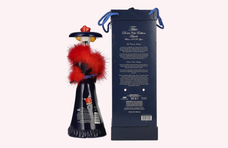 Dona Celia Tequila Blanco 100% de Agave 40% Vol. 0,7l en boîte cadeau