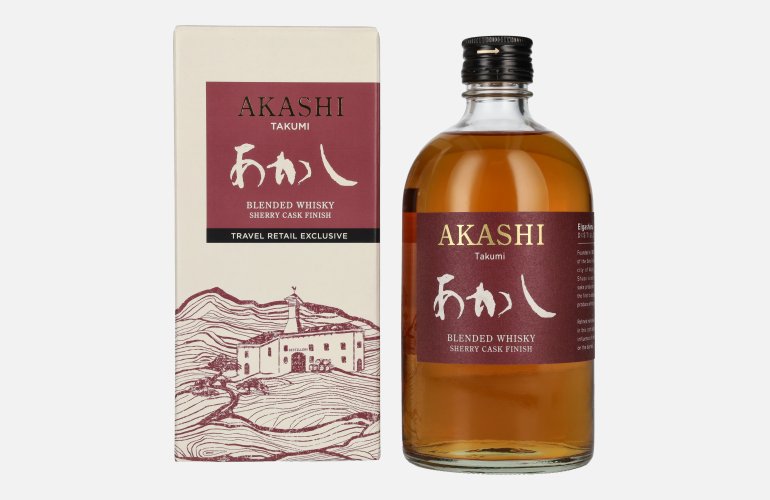 AKASHI Takumi Sherry Cask Finish Japanese Blended Whisky 40% Vol. 0,5l en boîte cadeau