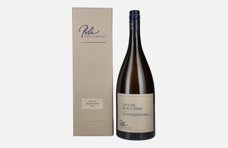 Polz Grauer Burgunder Südsteiermark DAC 2022 13% Vol. 1,5l in geschenkverpakking
