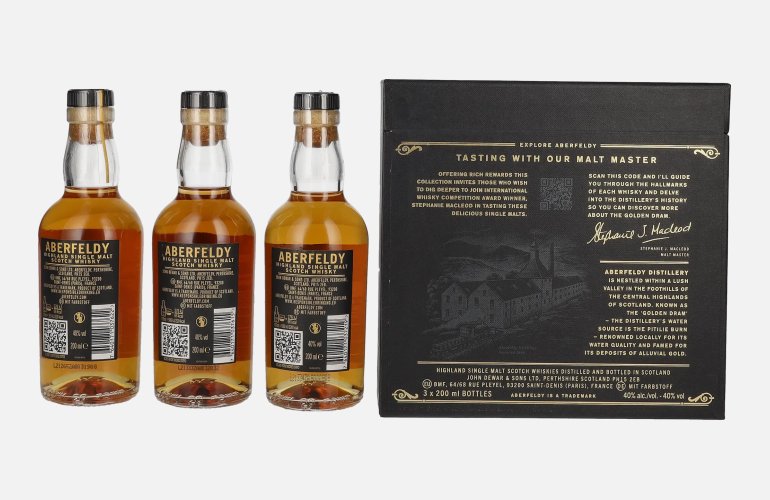 Aberfeldy The Golden Dram Single Malt Tasting Collection 40% Vol. 3x0,2l in geschenkverpakking