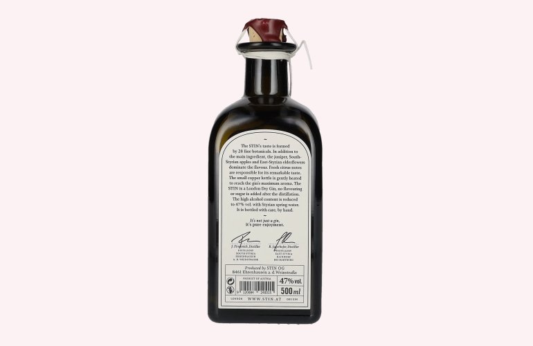 The STIN Styrian Dry Gin 47% Vol. 0,5l