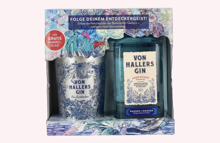 Von Hallers Gin 44% Vol. 0,5l in Geschenkbox mit Becher