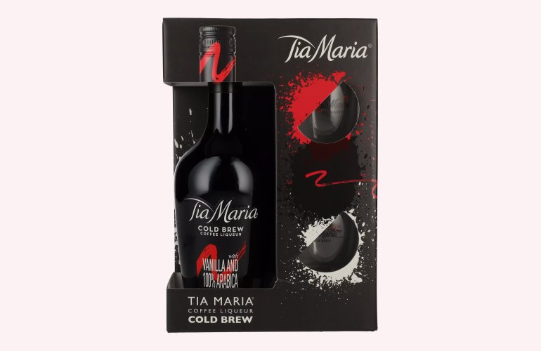 Tia Maria Cold Brew Coffee Liqueur 20% Vol. 0,7l in Giftbox with 2 glasses