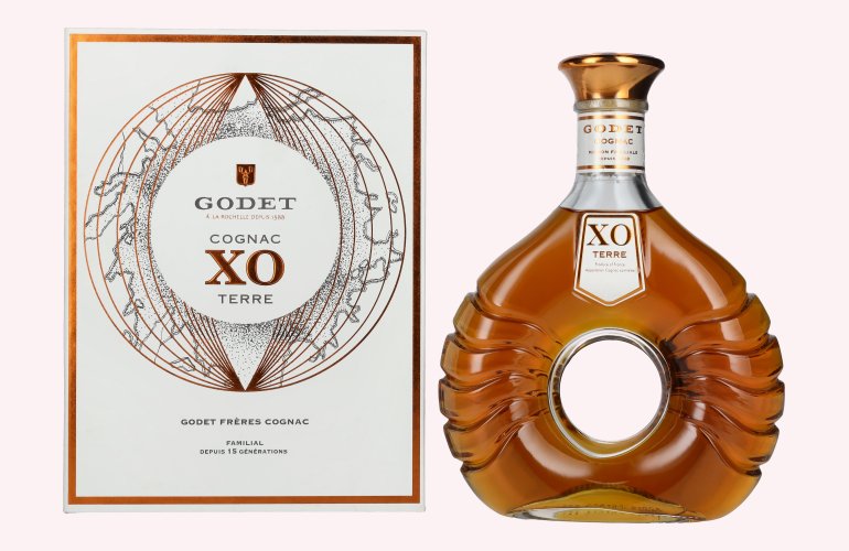 Godet Cognac XO TERRE 40% Vol. 0,7l in Geschenkbox