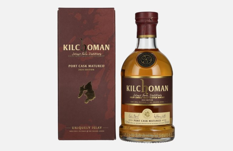 Kilchoman PORT CASK MATURED Limited Edition Single Malt Scotch Whisky 2024 50% Vol. 0,7l in geschenkverpakking