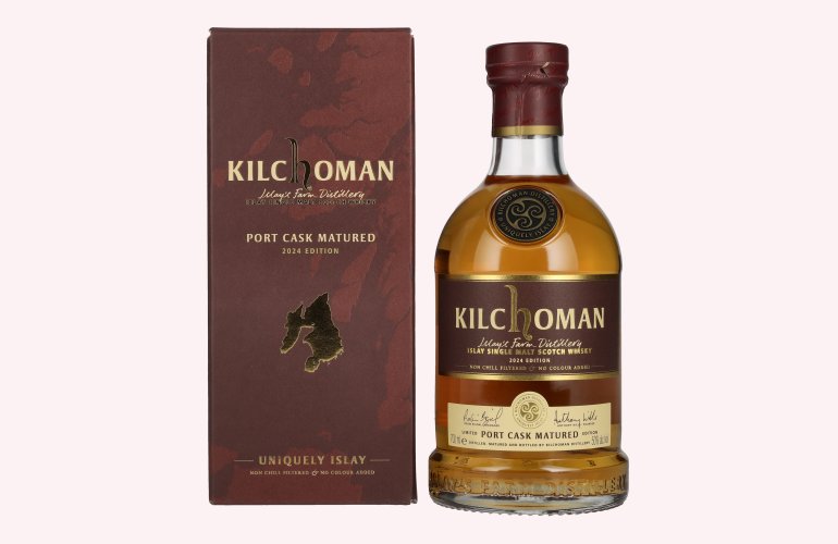 Kilchoman PORT CASK MATURED Limited Edition Single Malt Scotch Whisky 2024 50% Vol. 0,7l in Geschenkbox